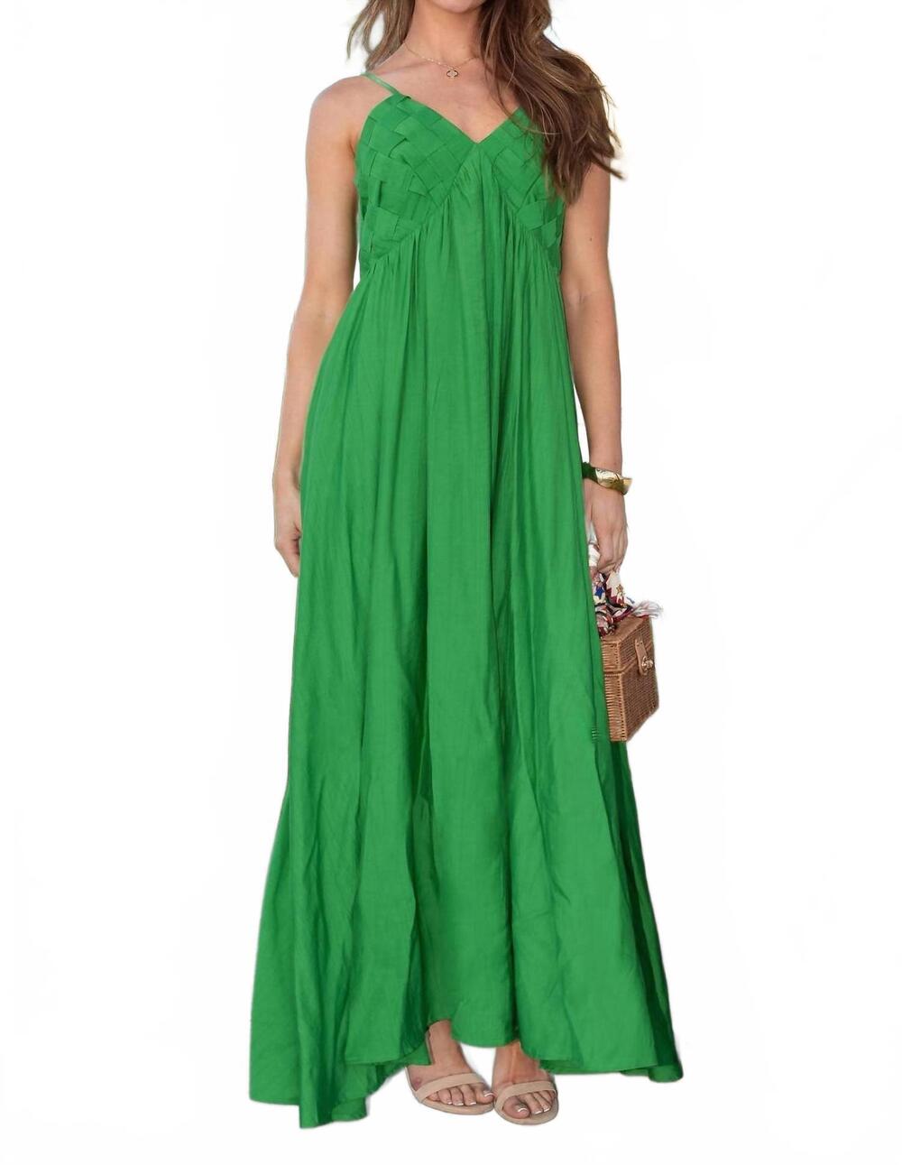 NEW STRUT & BOLT monroe maxi dress in green